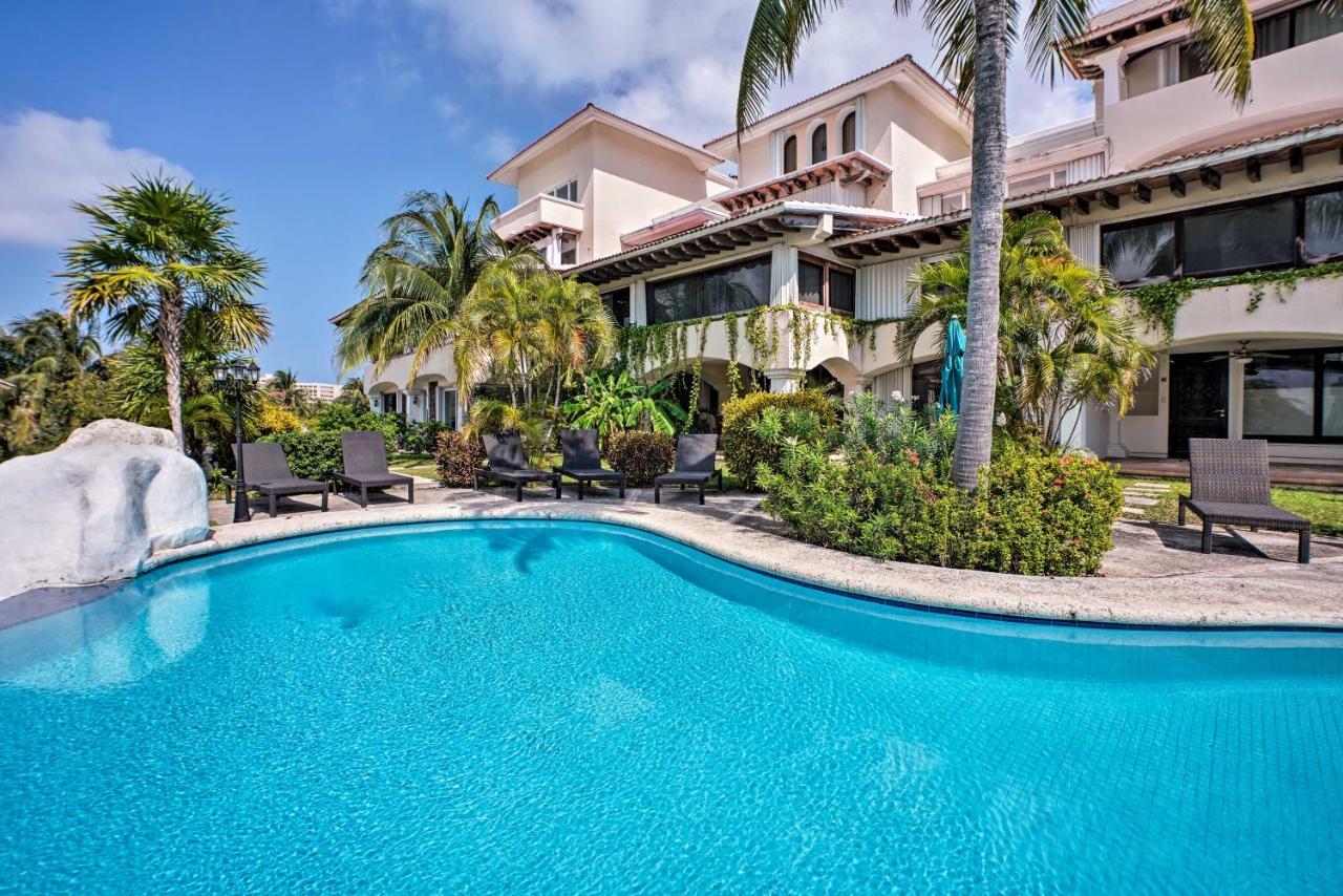 Updated Oceanside Townhome With Pool Walk To Beach! Cancún Kültér fotó